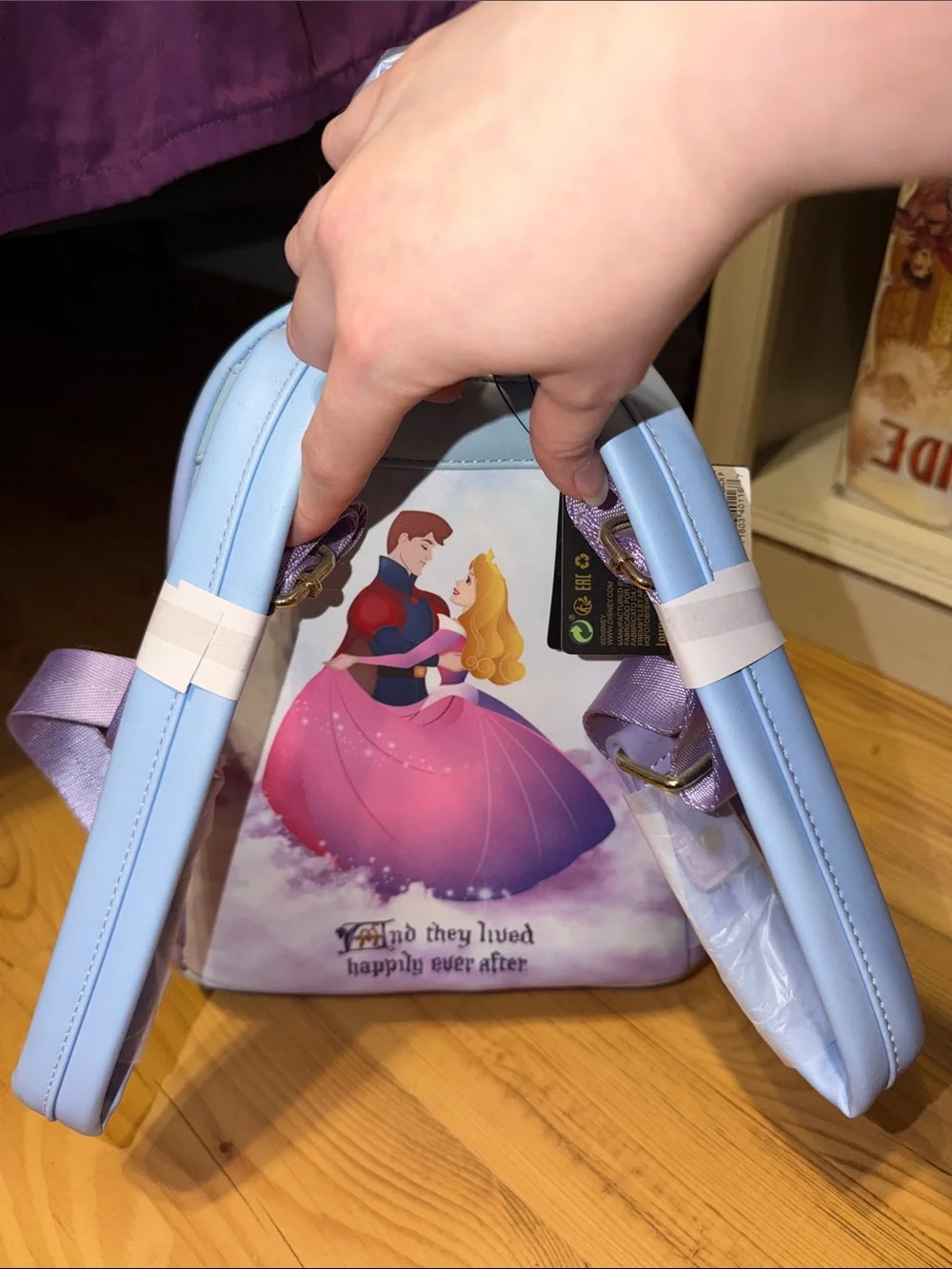 Disney Aurora Castle Mini Backpack in Lavender and Pastel Blue
